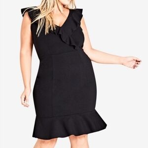 City Chic Frill Seeker Dress